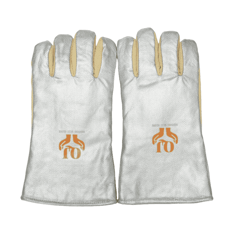 Guanto di protezione del calore aramidico alluminizzato Guanto di protezione del calore aramidico alluminizzato