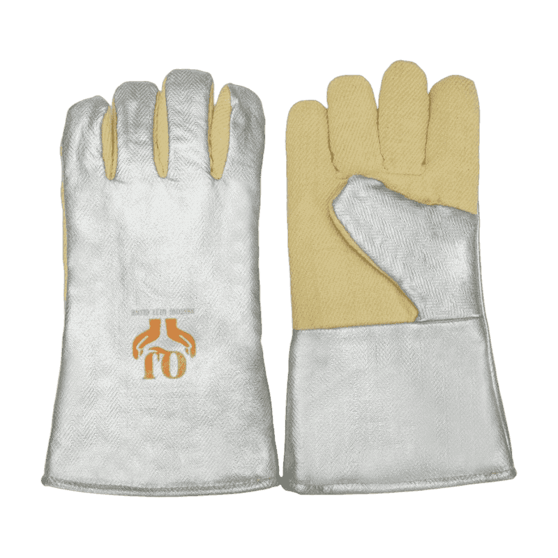 Guanto di protezione del calore aramidico alluminizzato Guanto di protezione del calore aramidico alluminizzato