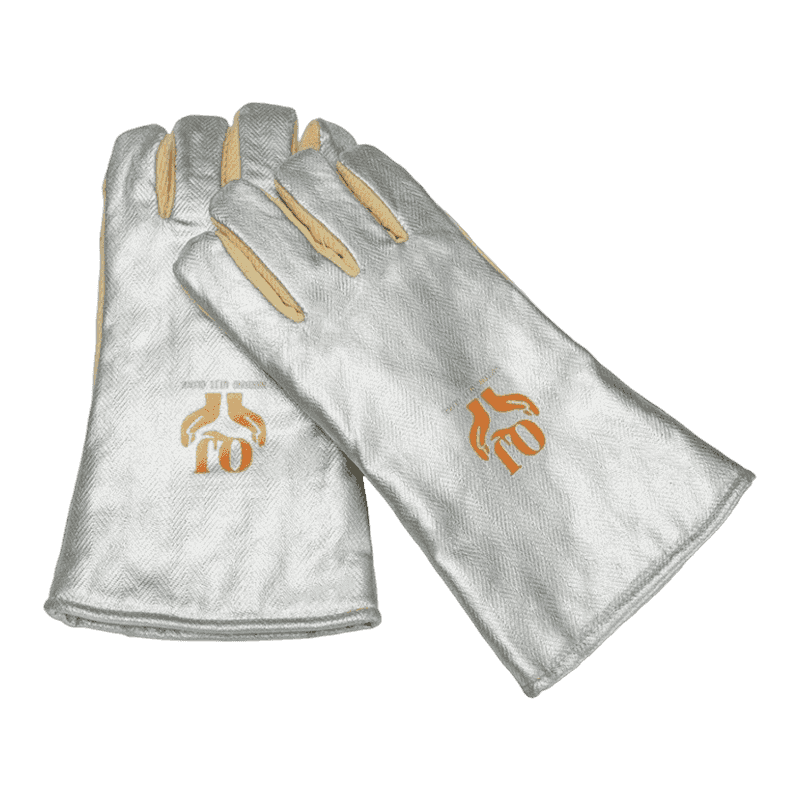 Guanto di protezione del calore aramidico alluminizzato Guanto di protezione del calore aramidico alluminizzato