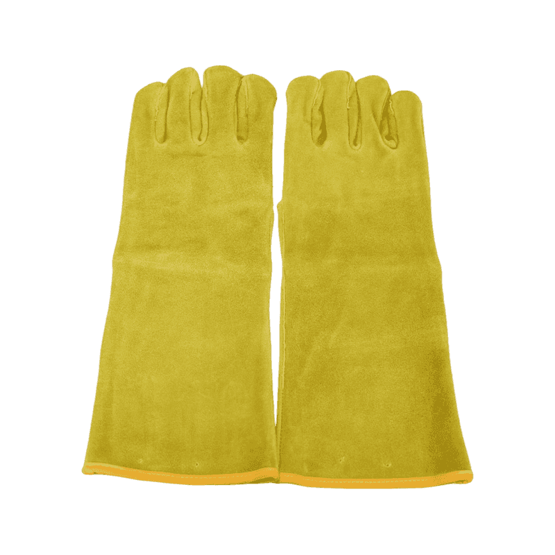 Guanto di saldatura in pelle divisa Guanto di saldatura in pelle divisa