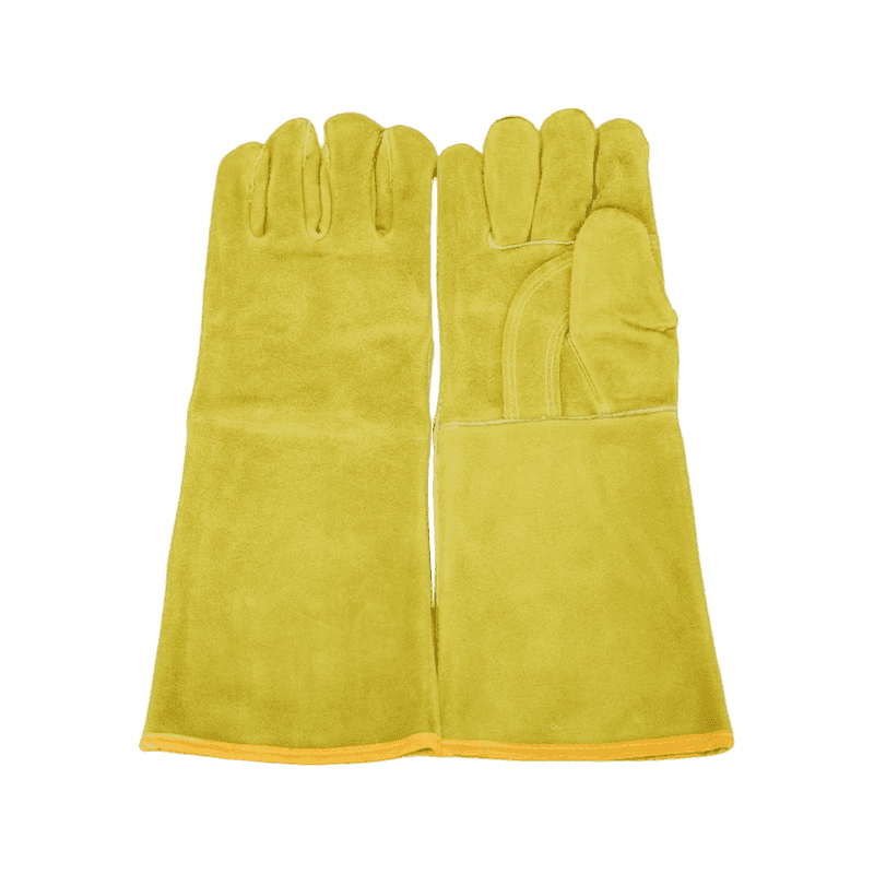 Guanto di saldatura in pelle divisa Guanto di saldatura in pelle divisa