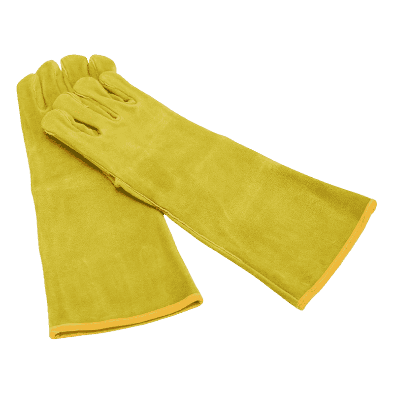 Guanto di saldatura in pelle divisa Guanto di saldatura in pelle divisa