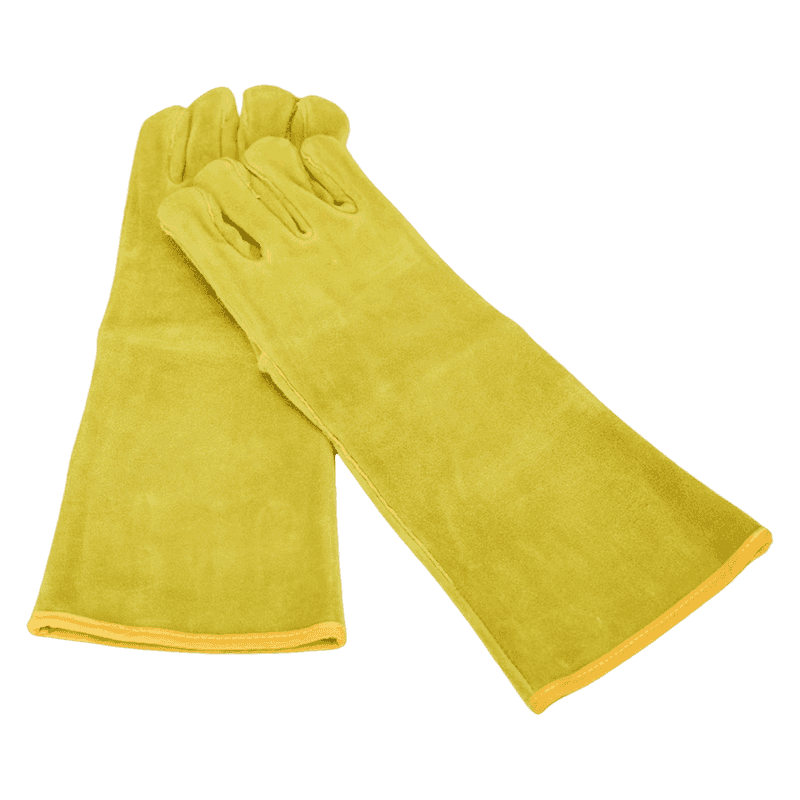 Guanto di saldatura in pelle divisa Guanto di saldatura in pelle divisa